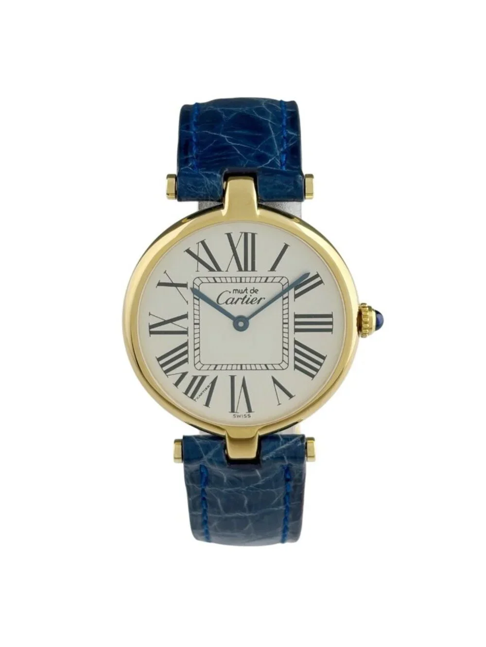 Cartier Must Vendome LM Watch Leather Quartz Silver